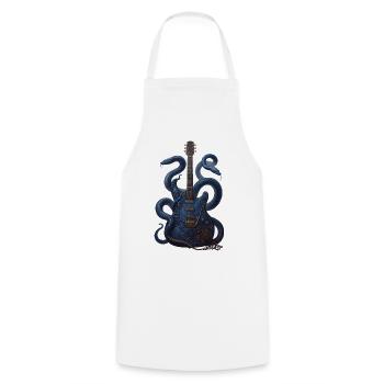Guitar Snake - Tablier de cuisine - blanc - Devant - AI Model Male 185 dark (185cm)