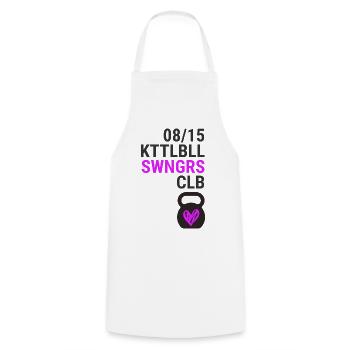 Kettlebell Heart Swingers 08/15 - Cooking Apron - white - Front - AI Model Male 185 dark (185cm)