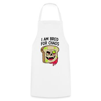 I Am Bred For Chaos 8. Geburtstag Zombie Brot - Kochschürze - Weiß - Vorne - AI Model Male 185 dark (185cm)