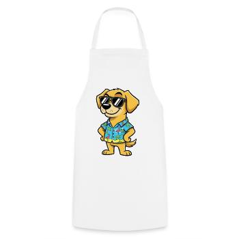 Sonnenhund Hawaii Shirt Geburtstag Kinder - Kochschürze - Weiß - Vorne - AI Model Male 185 dark (185cm)