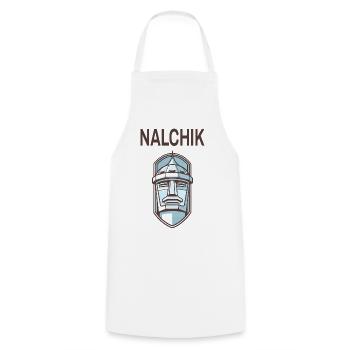 Nalchik – Caucasus Design - Cooking Apron - white - Front - AI Model Male 185 dark (185cm)