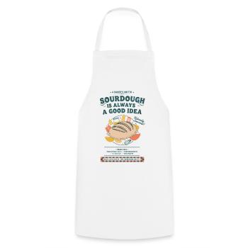 Sourdough Is Always A Good Idea Bread Baking Era - Cooking Apron - white - Front - AI Model Male 185 dark (185cm)