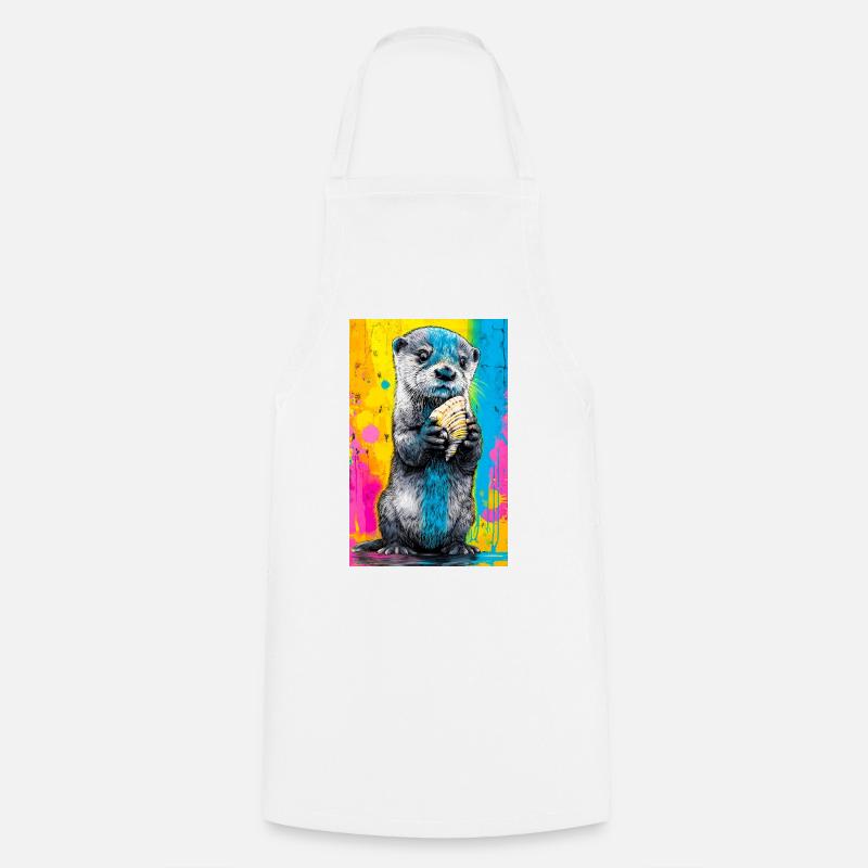 otter - Cooking Apron - white