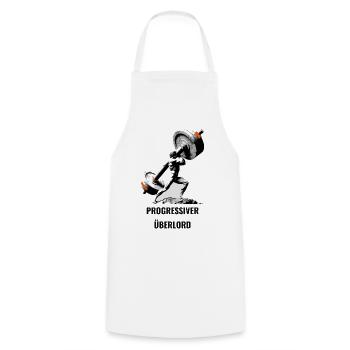 Progressiver Überlord | Progressive Overload Shirt - Kochschürze - Weiß - Vorne - AI Model Male 185 dark (185cm)