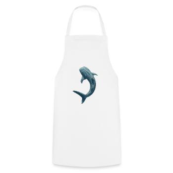 Detailed Whale Shark Art Marine Life Illustration - Cooking Apron - white - Front - AI Model Male 185 dark (185cm)
