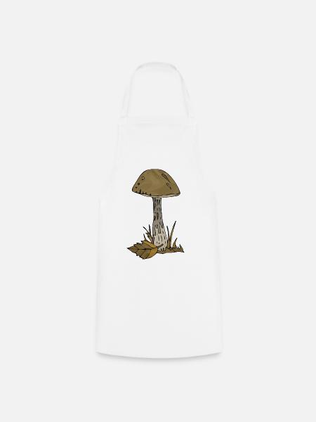 Pilz - Kochschürze - Weiß