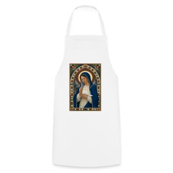 MARY MIT TAUBE - Kochschürze - Weiß - Vorne - AI Model Male 185 dark (185cm)