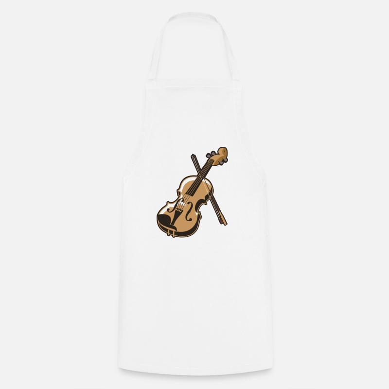Violon violon - Tablier de cuisine - blanc