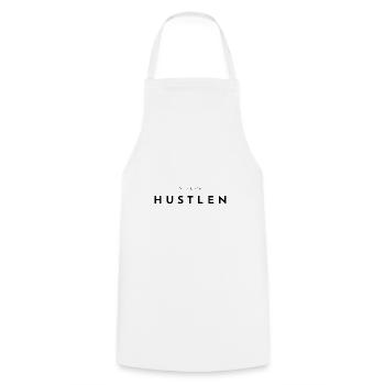 DU MUSCH HUSTLEN - Kochschürze - Weiß - Vorne - AI Model Male 185 dark (185cm)
