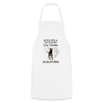 Belgian shepherd Malinois - Cooking Apron - white - Front - AI Model Male 185 dark (185cm)