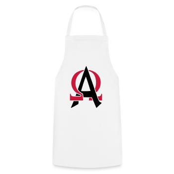 Alpha & Omega - Tablier de cuisine - blanc - Devant - AI Model Male 185 dark (185cm)