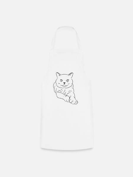 britishshorthair - Kochschürze - Weiß