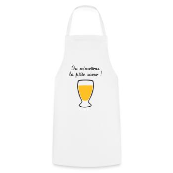 tu m'mettras la petite soeur - Tablier de cuisine - blanc - Devant - AI Model Male 185 dark (185cm)
