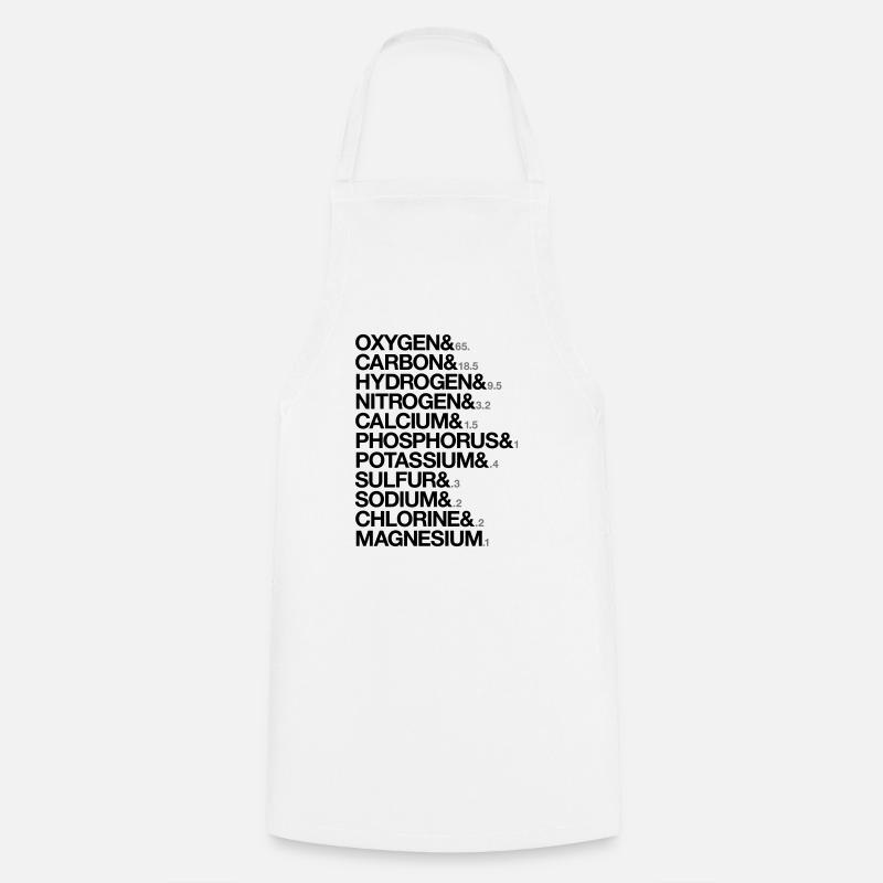 éléments du corps humain - Tablier de cuisine - blanc