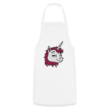 Head happy comic unicorn - Cooking Apron - white - Front - AI Model Male 185 dark (185cm)