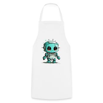 Tok le petit robot - Tablier de cuisine - blanc - Devant - AI Model Male 185 dark (185cm)