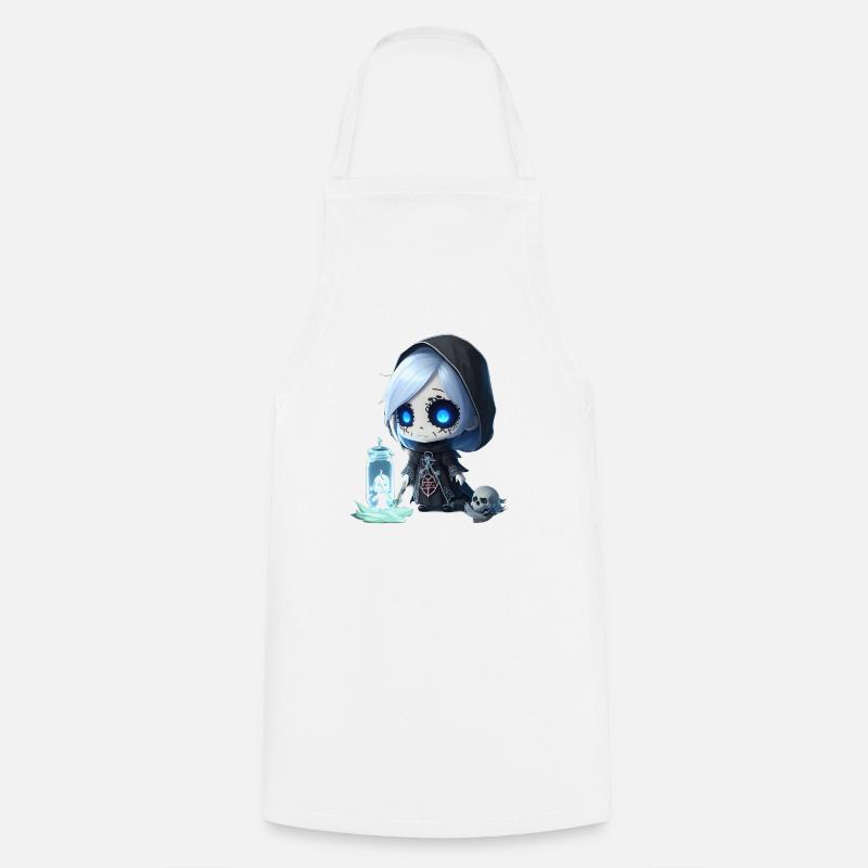 Squelette de sorcier - Tablier de cuisine - blanc