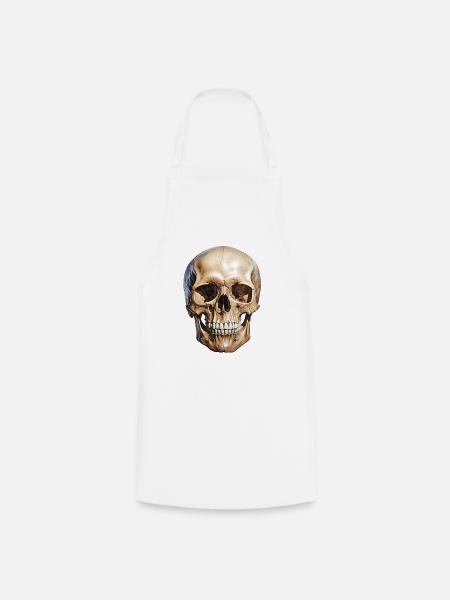 Crâne Crâne, symbole de mort et de danger - Tablier de cuisine - blanc