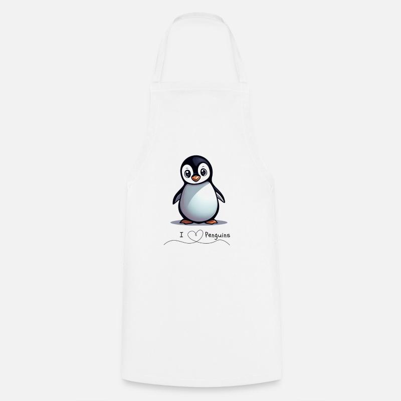 Pinguin - Kochschürze - Weiß