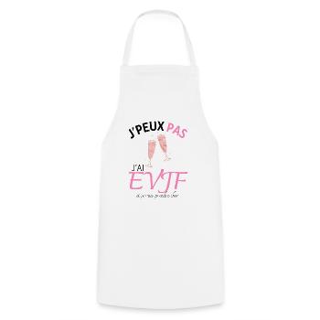 J'peux pas j'ai EVJF et je vais prendre cher - Tablier de cuisine - blanc - Devant - AI Model Male 185 dark (185cm)