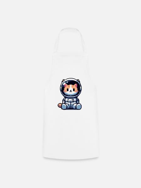 Cosmic Cat Entdecker - Kochschürze - Weiß