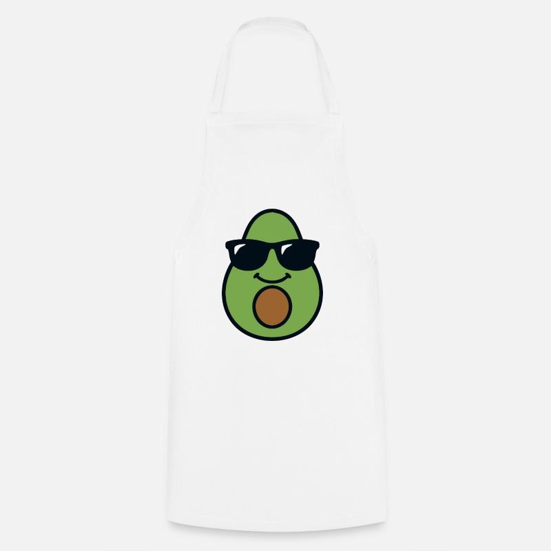 Avocado Head - Cooking Apron - white