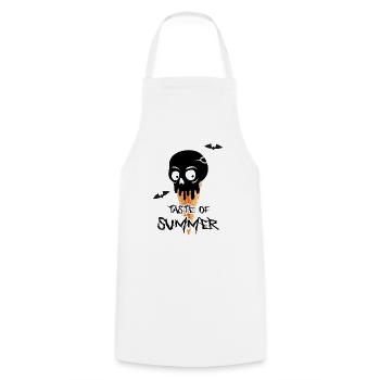 Gothic aesthetics black summer dark wave - Cooking Apron - white - Front - AI Model Male 185 dark (185cm)