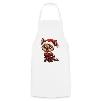 Noël de la hyène - Tablier de cuisine - blanc - Devant - AI Model Male 185 dark (185cm)