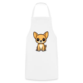Chihuahua Dog Comic Cute - Cooking Apron - white - Front - AI Model Male 185 dark (185cm)