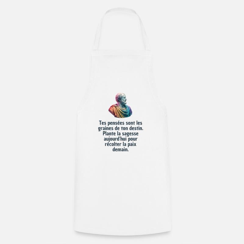 T-shirts Stoïcisme : L'inspiration à portée de soi - Tablier de cuisine - blanc