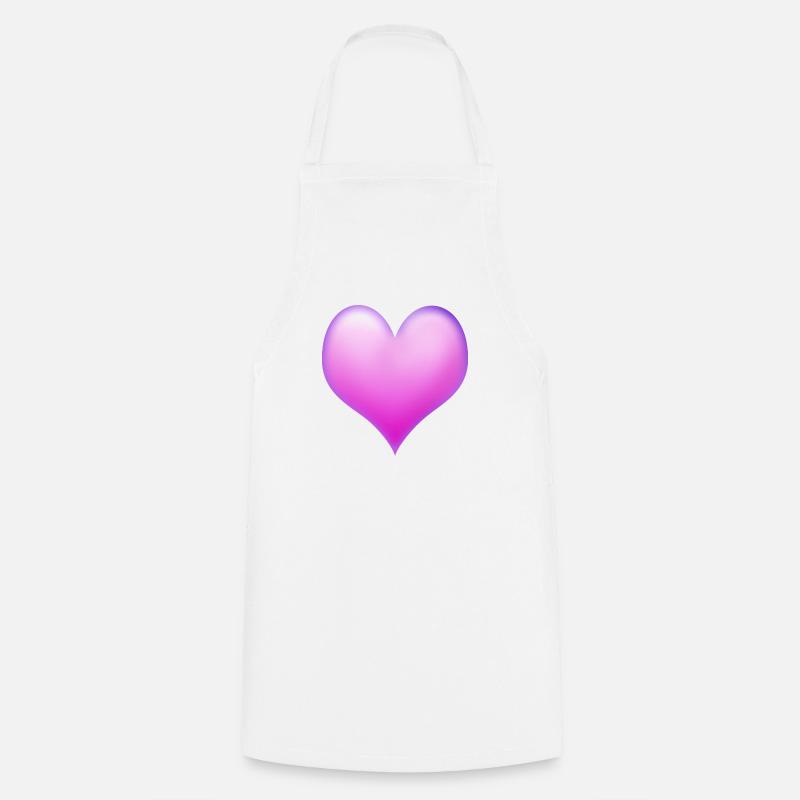 Pink heart - Cooking Apron - white