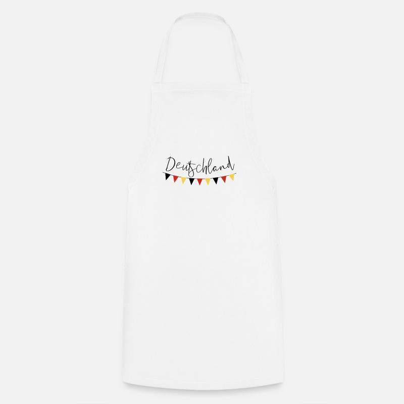 Fanshirt Deutschland, EM - Kochschürze - Weiß
