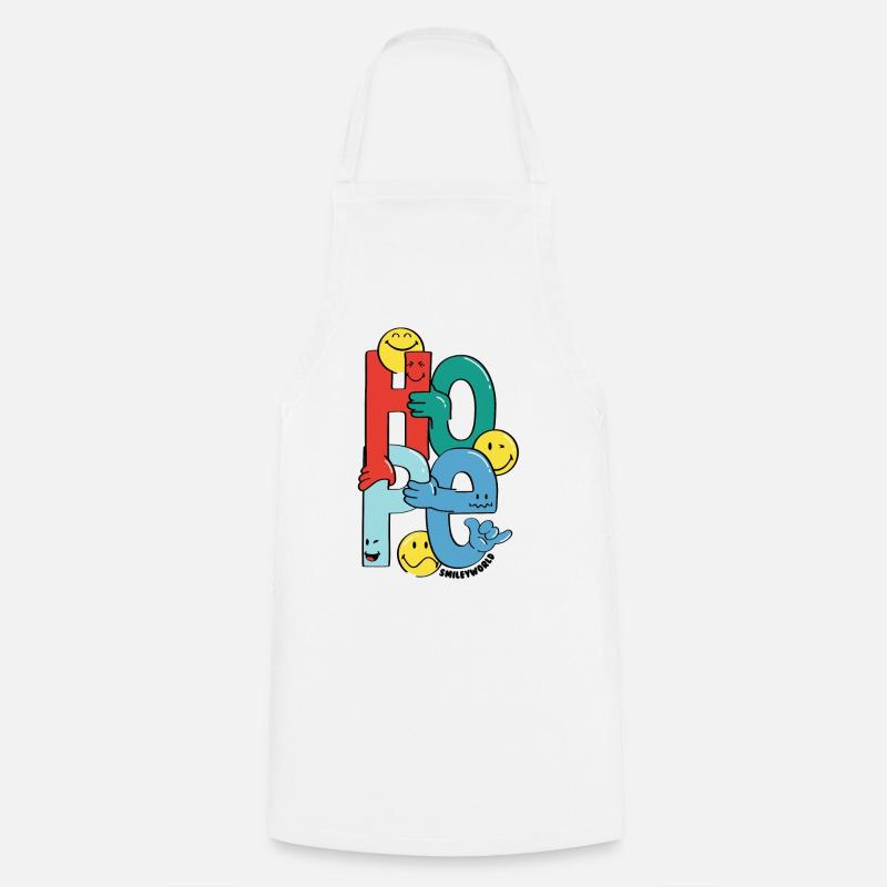 SmileyWorld Hope With Different Smileys - Cooking Apron - white