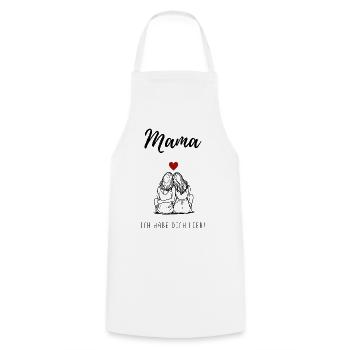 Mom, I love you Birthday Mother's Day Mom - Cooking Apron - white - Front - AI Model Male 185 dark (185cm)