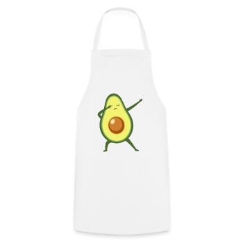 Avocado Dab Dance - Tablier de cuisine - blanc - Devant - AI Model Male 185 dark (185cm)
