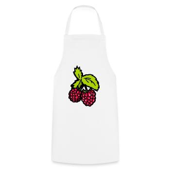 Himbeeren Rote Früchte lustige Geschenkidee Obst - Kochschürze - Weiß - Vorne - AI Model Male 185 dark (185cm)
