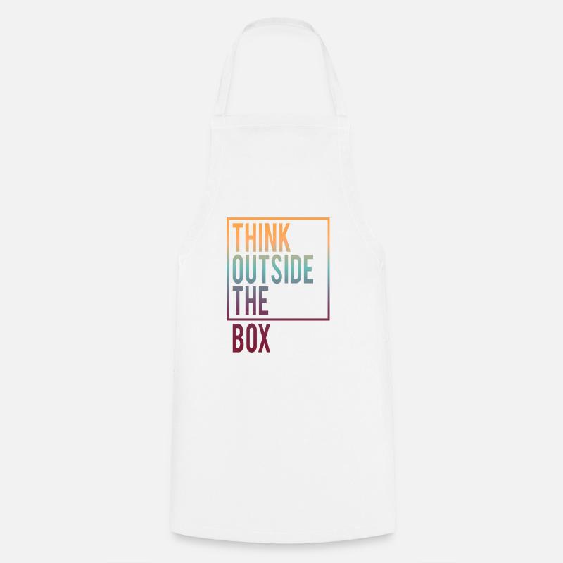 Think outside the Box - Kochschürze - Weiß