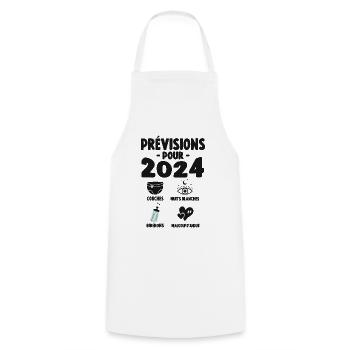 Prévisions Pour 2024 Cadeau De Grossesse 2024 - Tablier de cuisine - blanc - Devant - AI Model Male 185 dark (185cm)
