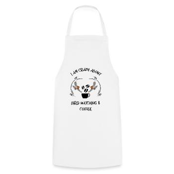 Bird Watching Bird Watching Birding Coffee - Cooking Apron - white - Front - AI Model Male 185 dark (185cm)