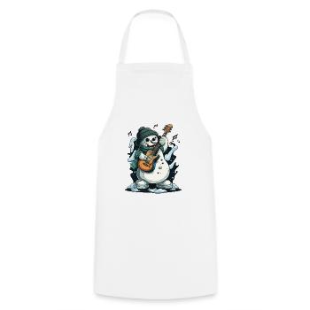 Rockin Schneemann - Kochschürze - Weiß - Vorne - AI Model Male 185 dark (185cm)