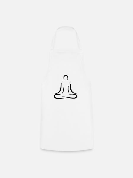 Yoga person chakra - Kochschürze - Weiß