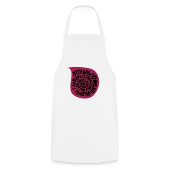 stream of conciousness in a droplet - Cooking Apron - white - Front - AI Model Male 185 dark (185cm)