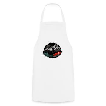 Drapeau suisse - Tablier de cuisine - blanc - Devant - AI Model Male 185 dark (185cm)