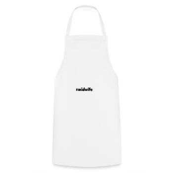 midwife - Cooking Apron - white - Front - AI Model Male 185 dark (185cm)