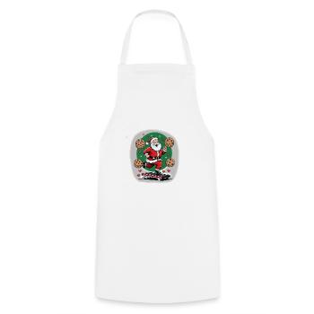 Santa Claus Cookies Funny Gifts Christmas - Cooking Apron - white - Front - AI Model Male 185 dark (185cm)