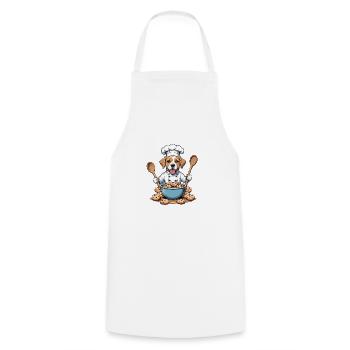 Dog Chef Dog Friends Gift Cookie Cookies - Cooking Apron - white - Front - AI Model Male 185 dark (185cm)