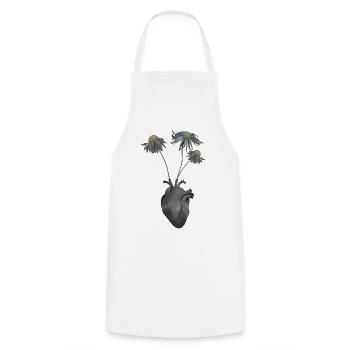 Dead heart - Cooking Apron - white - Front - AI Model Male 185 dark (185cm)