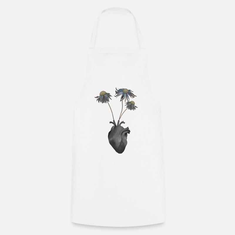 Cœur mort - Tablier de cuisine - blanc