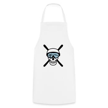 Skier and skiing goggles, skiing - Tablier de cuisine - blanc - Devant - AI Model Male 185 dark (185cm)