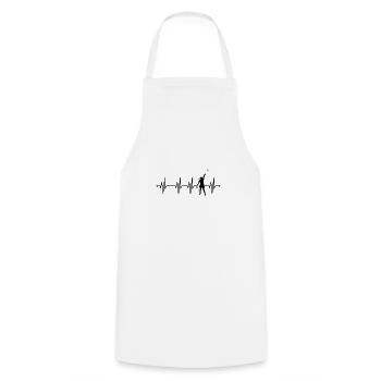 battements de coeur ECG tennis femmes femmes filles - Tablier de cuisine - blanc - Devant - AI Model Male 185 dark (185cm)